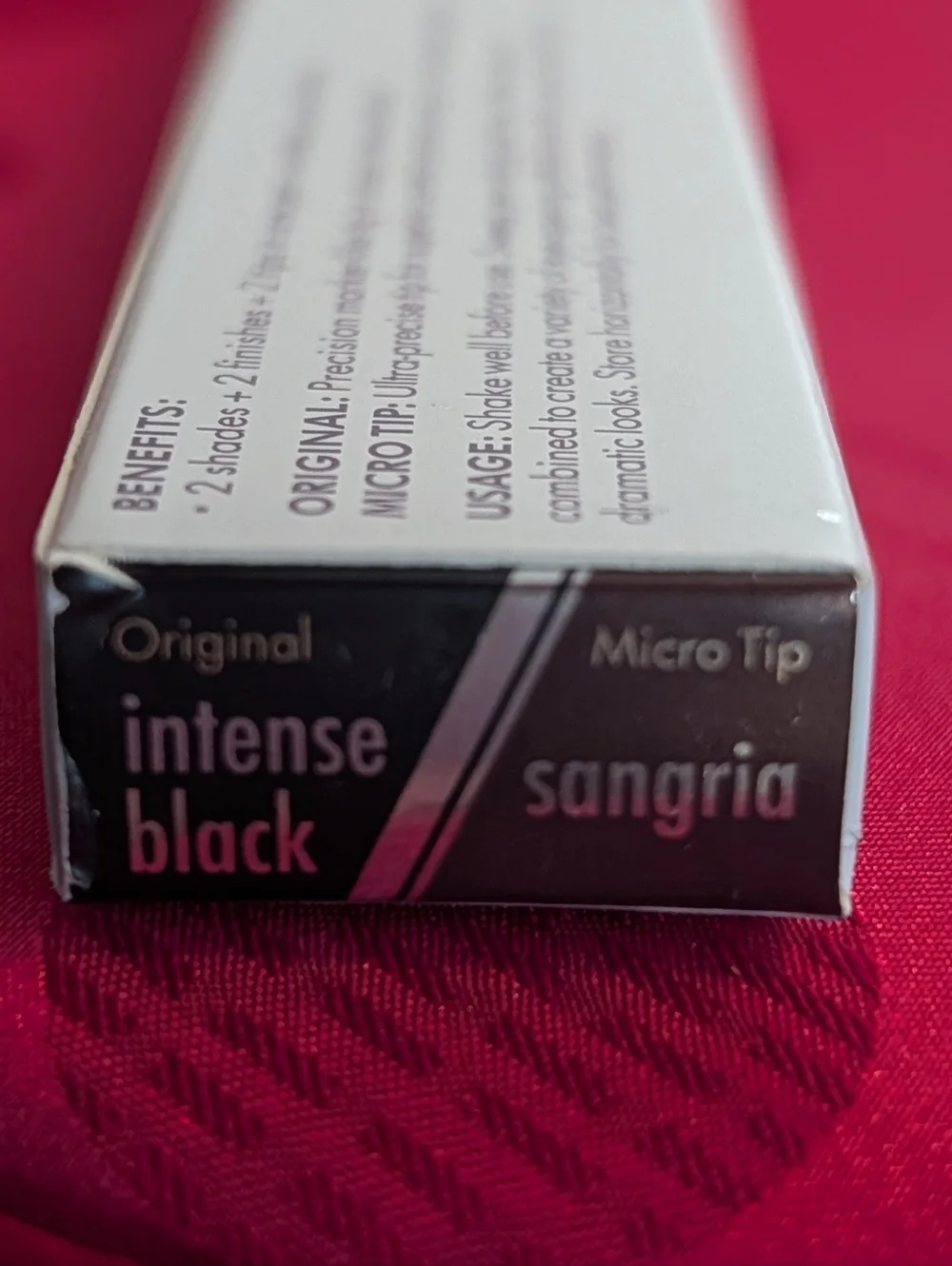 Stila All Day-Dual Ended Liquid Eye Liner Intense Black Sangria New In Box